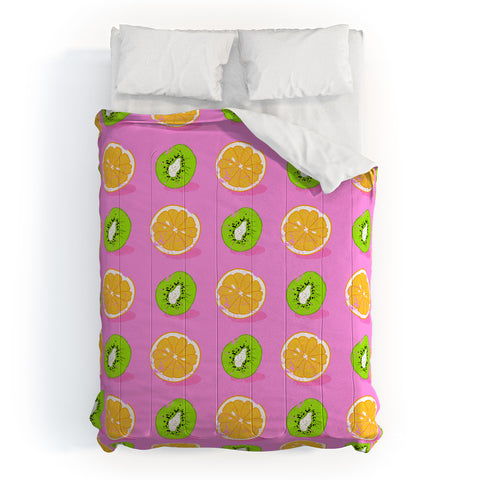 Evgenia Chuvardina Orange and kiwi Comforter