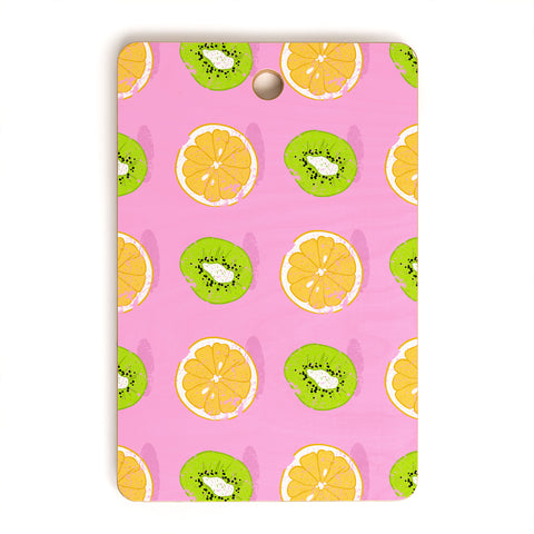 Evgenia Chuvardina Orange and kiwi Cutting Board Rectangle