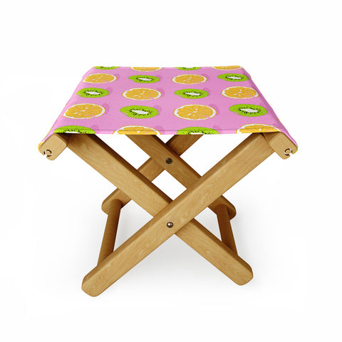 Evgenia Chuvardina Orange and kiwi Folding Stool