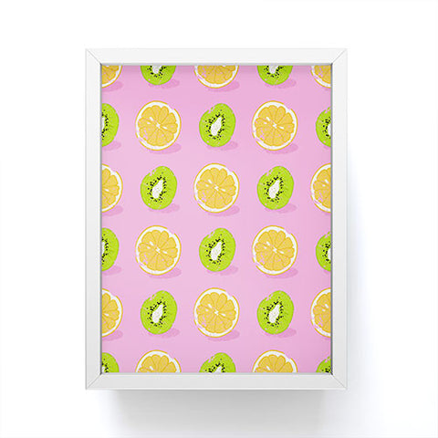 Evgenia Chuvardina Orange and kiwi Framed Mini Art Print