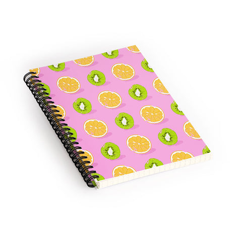 Evgenia Chuvardina Orange and kiwi Spiral Notebook