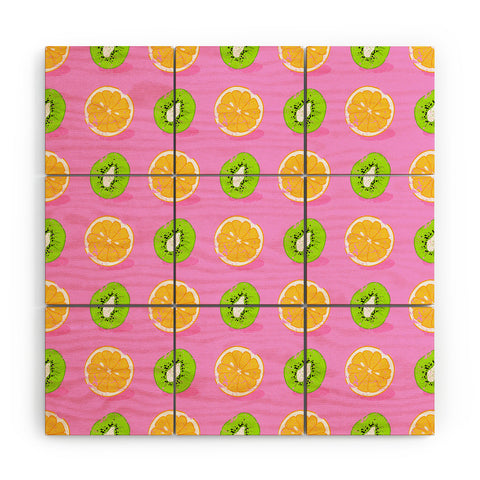 Evgenia Chuvardina Orange and kiwi Wood Wall Mural