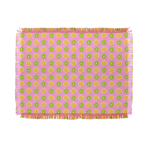 Evgenia Chuvardina Orange and kiwi Throw Blanket