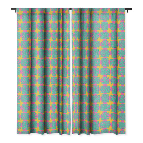 Evgenia Chuvardina Party palms Blackout Window Curtain
