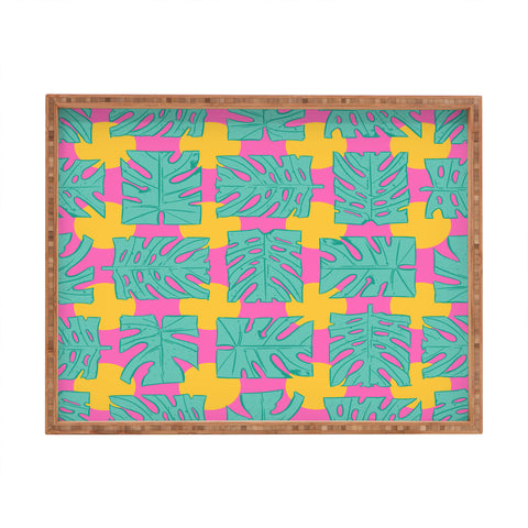 Evgenia Chuvardina Party palms Rectangular Tray