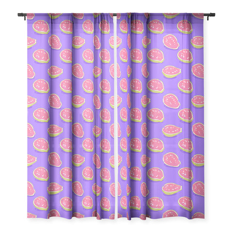 Evgenia Chuvardina Pink guava Sheer Window Curtain