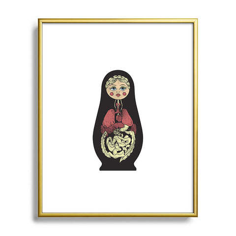Evgenia Chuvardina Russian doll Metal Framed Art Print