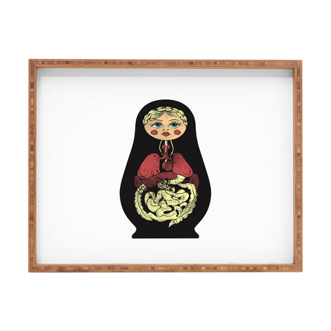Evgenia Chuvardina Russian doll Rectangular Tray