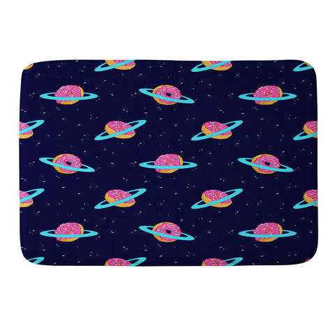 Evgenia Chuvardina Sugar rings of Saturn Memory Foam Bath Mat