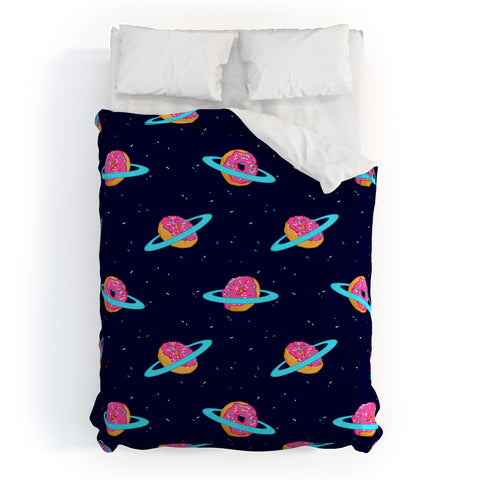 Evgenia Chuvardina Sugar rings of Saturn Duvet Cover