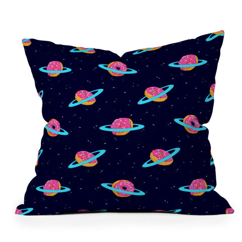 Evgenia Chuvardina Sugar rings of Saturn Throw Pillow