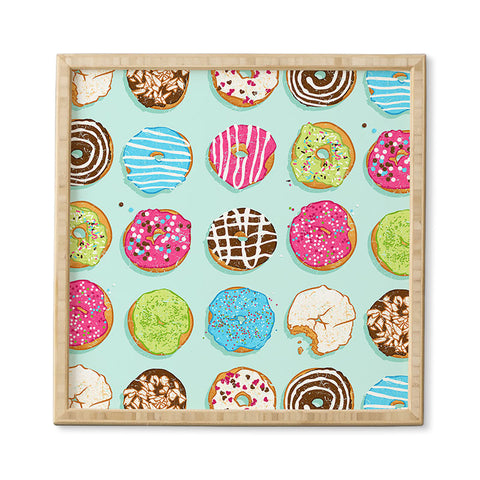 Evgenia Chuvardina Sweet donuts Framed Wall Art