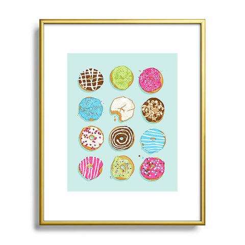 Evgenia Chuvardina Sweet donuts Metal Framed Art Print