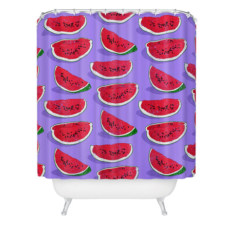 Evgenia Chuvardina Tasty watermelons Shower Curtain