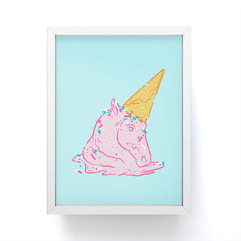 Evgenia Chuvardina Unicorn melts Framed Mini Art Print