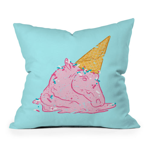 Evgenia Chuvardina Unicorn melts Throw Pillow