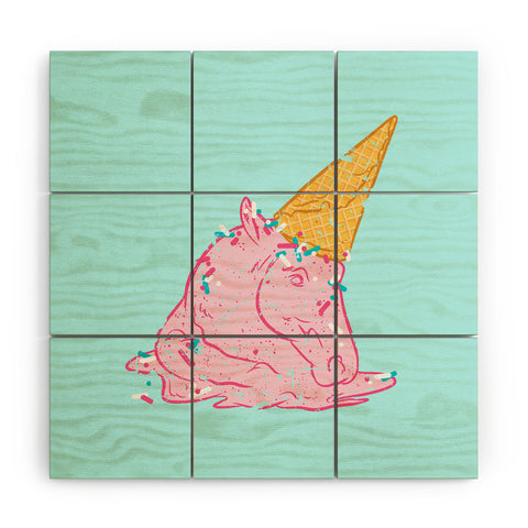 Evgenia Chuvardina Unicorn melts Wood Wall Mural