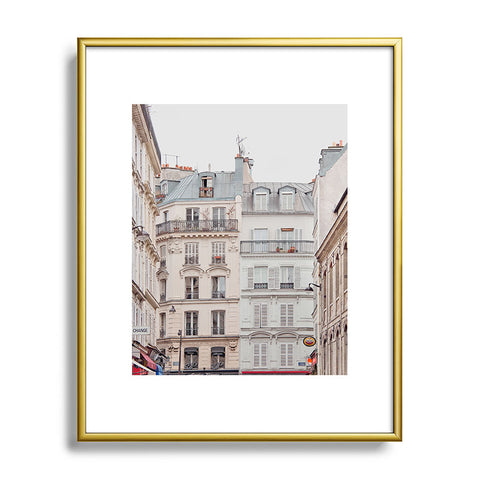 Eye Poetry Photography Bonjour Montmartre Paris Architecture Metal Framed Art Print