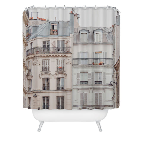 Eye Poetry Photography Bonjour Montmartre Paris Architecture Shower Curtain
