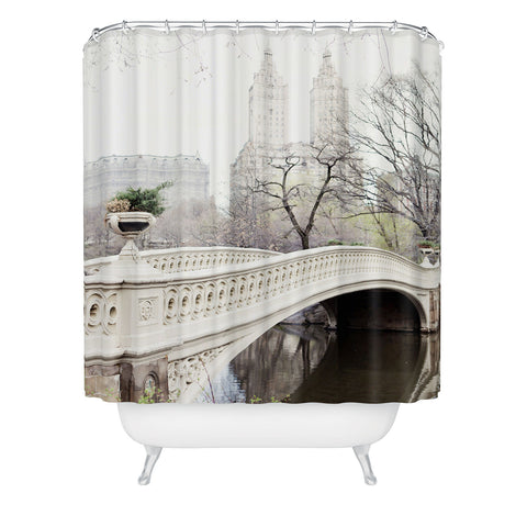 Eye Poetry Photography Bow Bridge in Central Park Shower Curtain