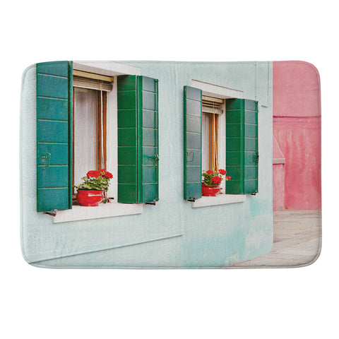 Eye Poetry Photography Burano Pastels Italy Memory Foam Bath Mat