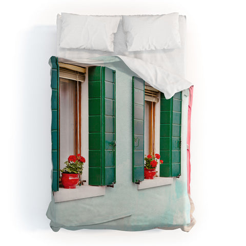 Eye Poetry Photography Burano Pastels Italy Duvet Cover