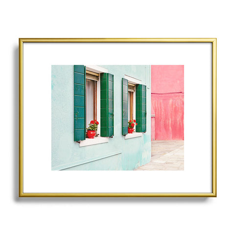 Eye Poetry Photography Burano Pastels Italy Metal Framed Art Print