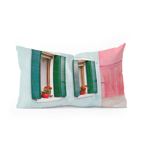 Eye Poetry Photography Burano Pastels Italy Oblong Throw Pillow