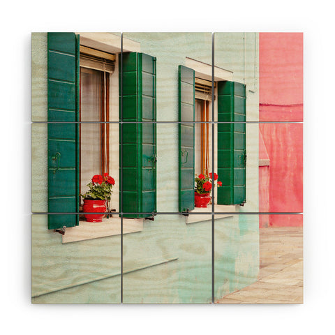 Eye Poetry Photography Burano Pastels Italy Wood Wall Mural