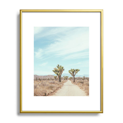 Eye Poetry Photography Desert Path Joshua Tree Lands Metal Framed Art Print