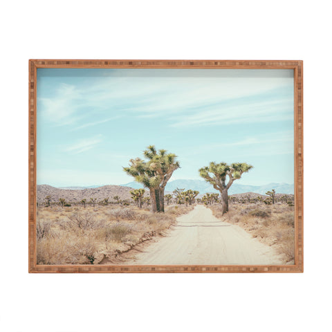 Eye Poetry Photography Desert Path Joshua Tree Lands Rectangular Tray