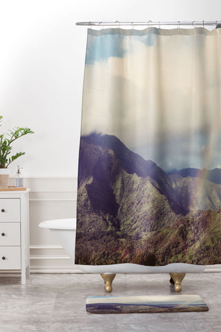 Eye Poetry Photography Kauai Rainbow Hawaii Nature Shower Curtain And Mat