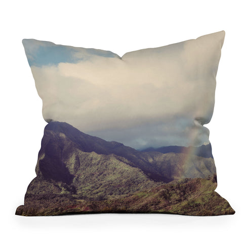 Eye Poetry Photography Kauai Rainbow Hawaii Nature Throw Pillow