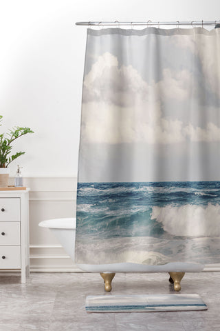 Eye Poetry Photography Ocean Clouds Nature Landscape Shower Curtain And Mat