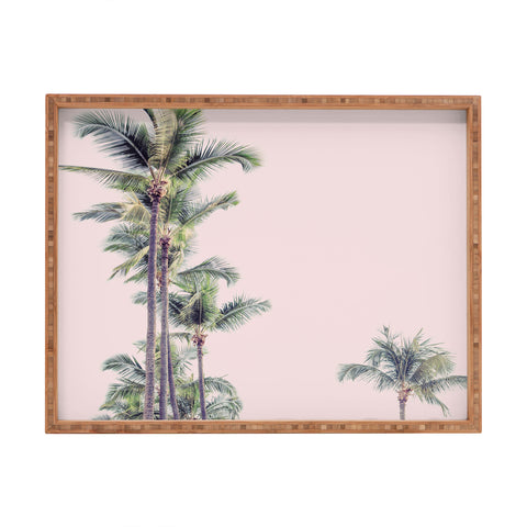 Eye Poetry Photography Palm Trees in La La Land California Rectangular Tray