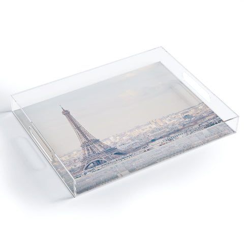Eye Poetry Photography Paris Skyline Eiffel Tower View Acrylic Tray