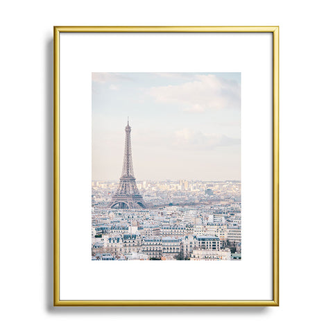 Eye Poetry Photography Paris Skyline Eiffel Tower View Metal Framed Art Print