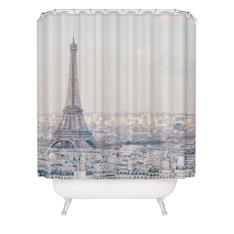 Eye Poetry Photography Paris Skyline Eiffel Tower View Shower Curtain