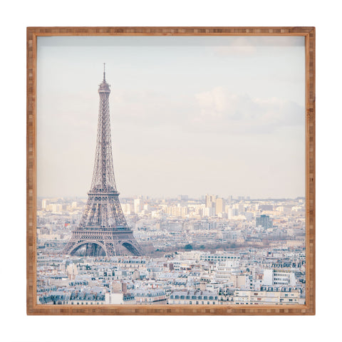 Eye Poetry Photography Paris Skyline Eiffel Tower View Square Tray