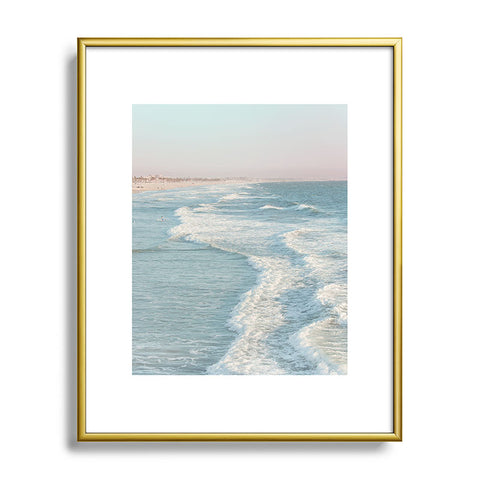 Eye Poetry Photography Santa Monica California Beach Metal Framed Art Print