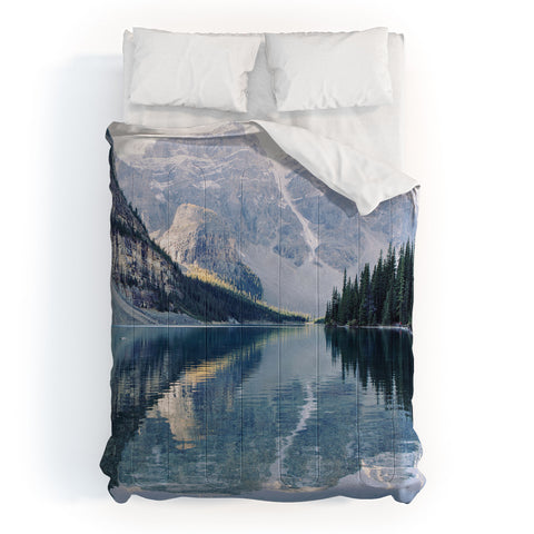 Eye Poetry Photography Sunrise Reflections Moraine Lake Banff Mountain Comforter