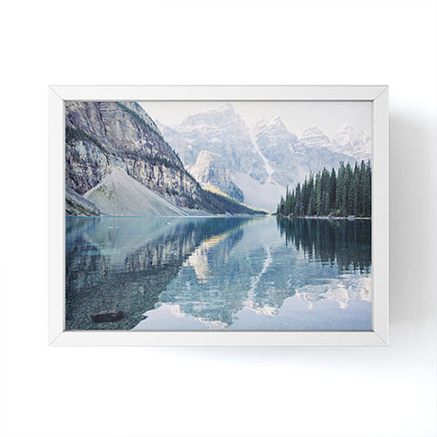 Eye Poetry Photography Sunrise Reflections Moraine Lake Banff Mountain Framed Mini Art Print
