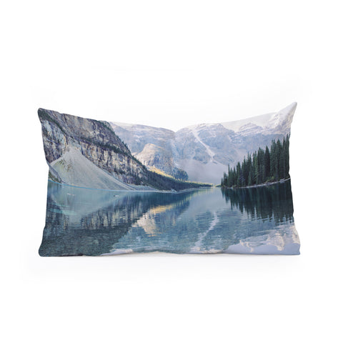 Eye Poetry Photography Sunrise Reflections Moraine Lake Banff Mountain Oblong Throw Pillow