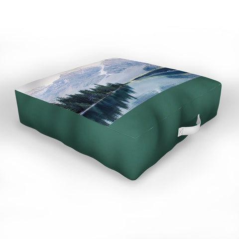 Eye Poetry Photography Sunrise Reflections Moraine Lake Banff Mountain Outdoor Floor Cushion