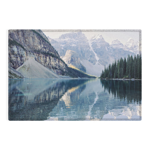 Eye Poetry Photography Sunrise Reflections Moraine Lake Banff Mountain Outdoor Rug