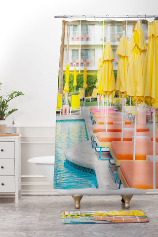 Eye Poetry Photography Swimming in Palm Springs Shower Curtain And Mat