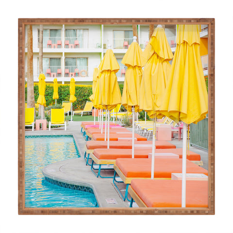 Eye Poetry Photography Swimming in Palm Springs Square Tray