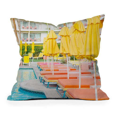 Eye Poetry Photography Swimming in Palm Springs Throw Pillow