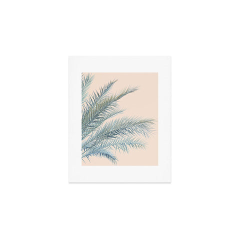 Eye Poetry Photography Tropical Palms on Blush Pink Boho Nature Art Print