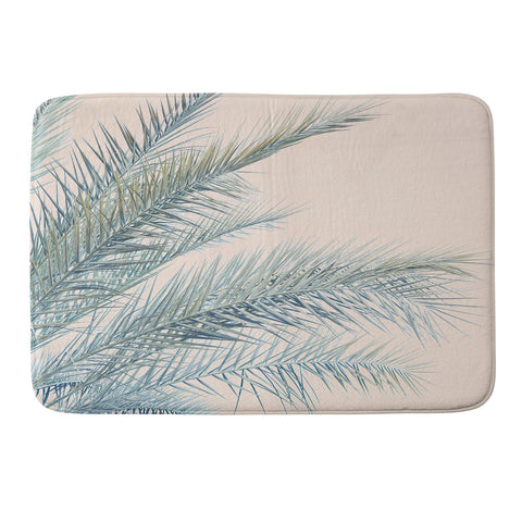 Eye Poetry Photography Tropical Palms on Blush Pink Boho Nature Memory Foam Bath Mat